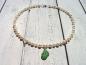 Preview: Pearl necklace with sea glass modern design 925 silver length 51 cm